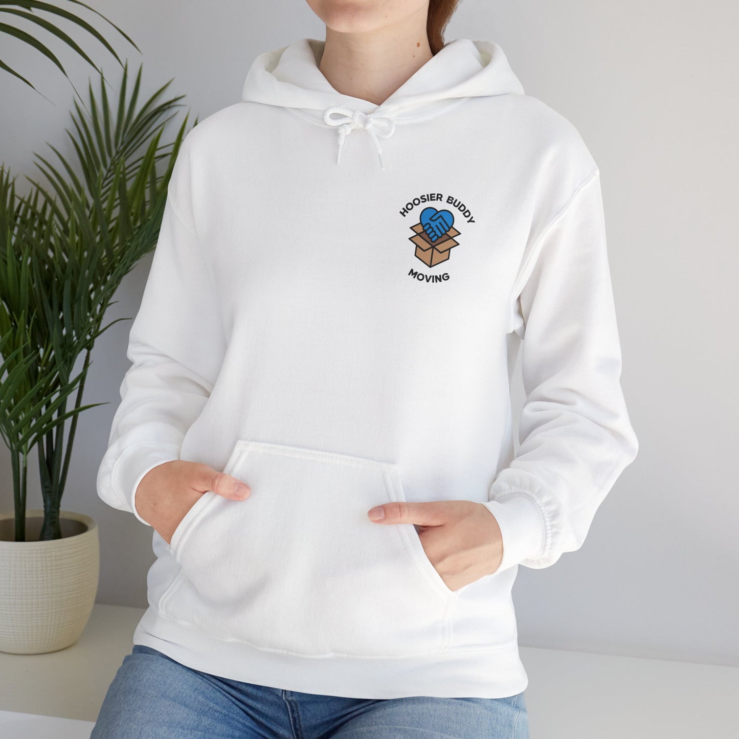Hoosier Buddy Unisex Hooded Sweatshirt - White