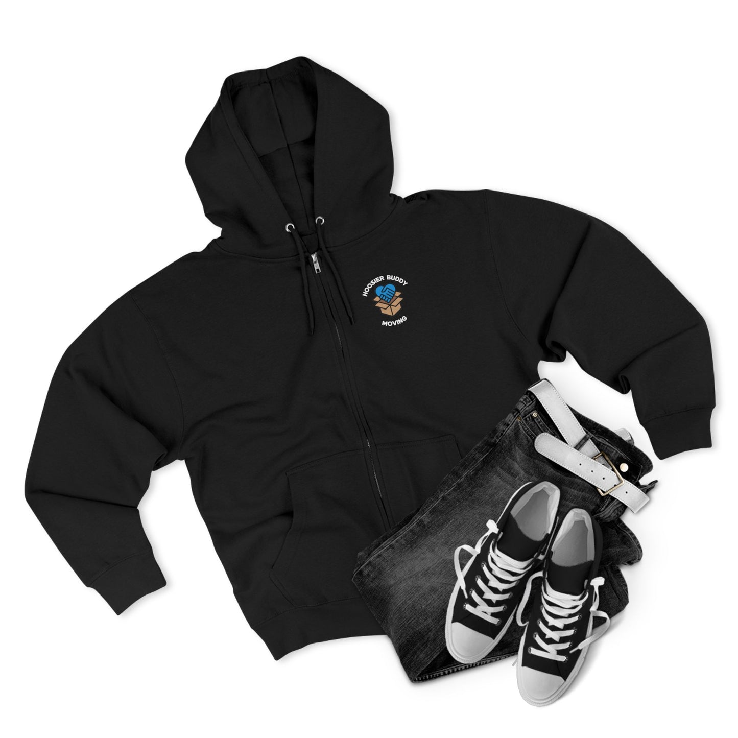 Hoosier Buddy Unisex Zip Hoodie - Black