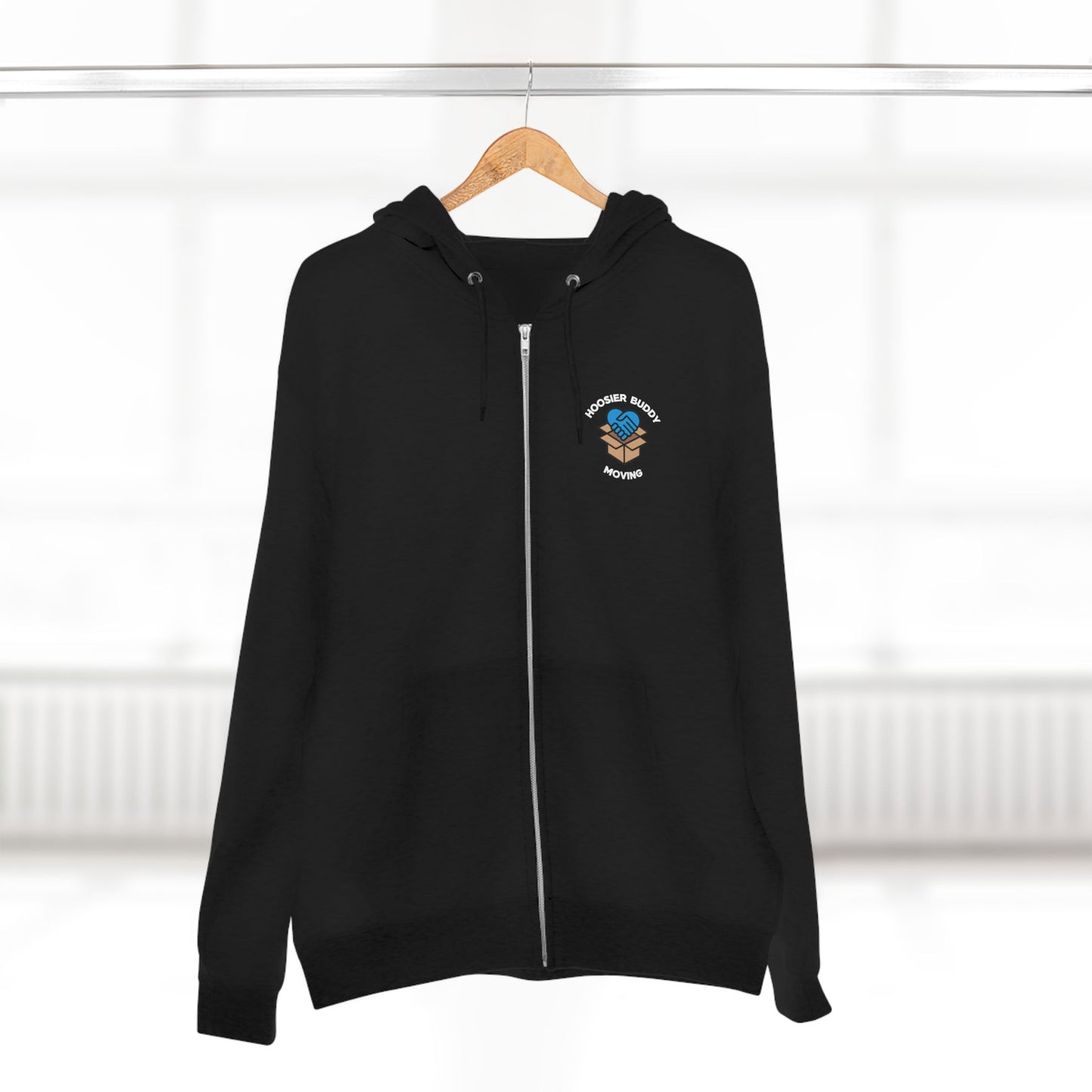 Hoosier Buddy Unisex Zip Hoodie - Black