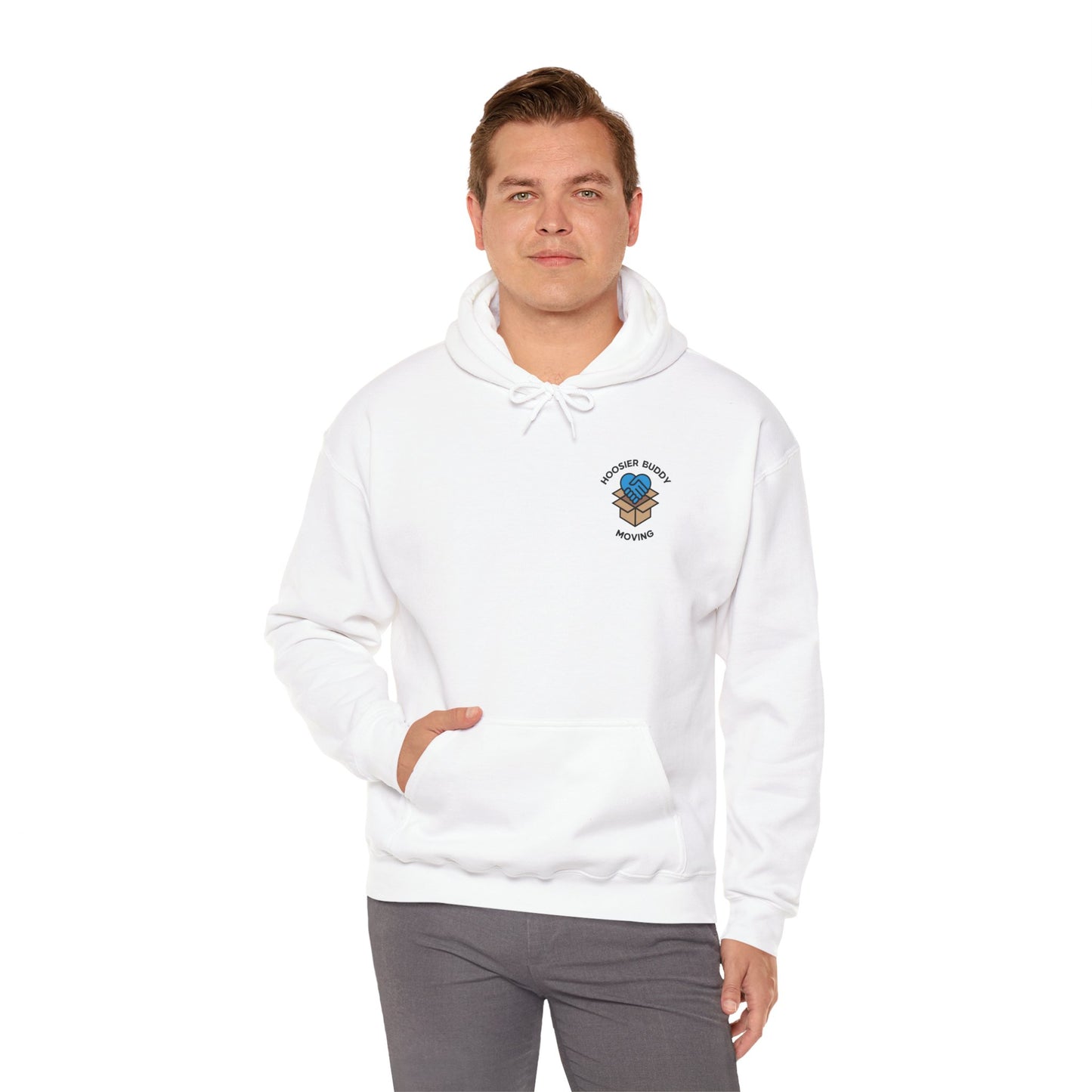 Hoosier Buddy Unisex Hooded Sweatshirt - White