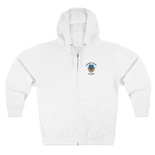 Hoosier Buddy Unisex Zip Hoodie - White